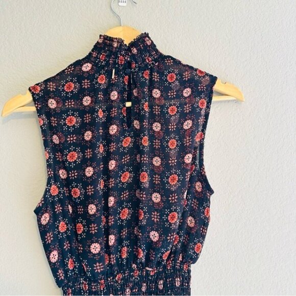 Misa los Angeles Black and Pink Asymmetrical Tie Front Sundress Size XS - Picture 8 of 11